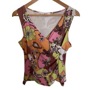 Vintage Kokoon Tank Wrap Top Y2k Retro Groovy Babydoll Festival Hippie Eclectic